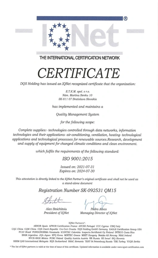 IQNet certificate